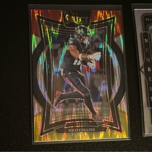 Nico Collins Red/Yellow Shock Prizm SP